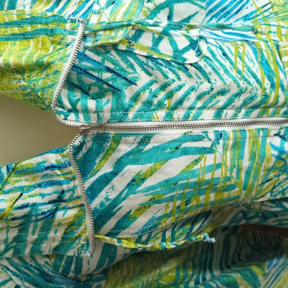 EUC Ruby Rd. Women's Zip Up Jacket, Blue/Green/White/Chartreuse Size 12 - Picture 2 of 12